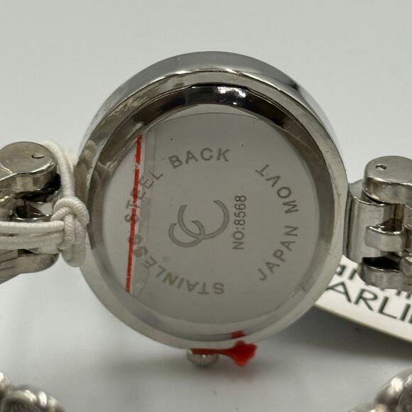 Charming Charlie Womens Bracelet Watch Lot Silver Tone Etched Needs Battery - Picture 6 of 8